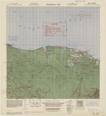Provisional map, northeast New Guinea: But West (Sheet But West)