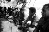 Malaysia, Fiji military men watching yanggona-making ceremony