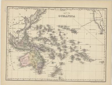 Map of Oceanica / drawn and engraved by J.M. Atwood, Philadelphia