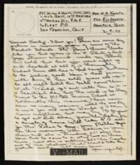 Letter to Wilson Koontz from Dorothy Koontz, February 9, 1944