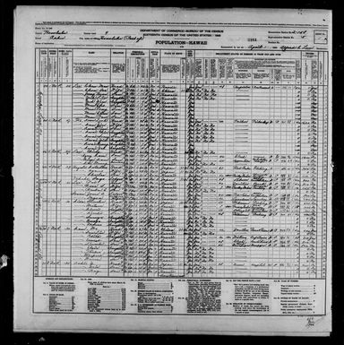 1940 Census Population Schedules - Hawaii - Honolulu County - ED 2-158