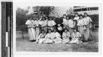 Maryknoll Sisters Hawaiian Island group with two Maryknoll Fathers, Punahou, Honolulu, Hawaii, 1930