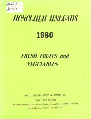 Honolulu unloads fresh fruits and vegetables
