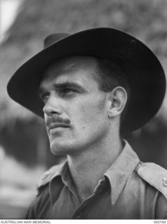 POM POM VALLEY, NEW GUINEA. 1943-11-27. NX12242 MAJOR O. D. JACKSON, BRIGADE MAJOR, 18TH AUSTRALIAN INFANTRY BRIGADE