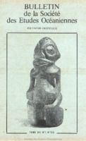 Bulletin de la Société des Études Océaniennes numéro 186