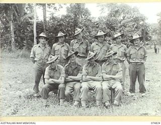 LAE, NEW GUINEA. 1944-07-22. PERSONNEL OF "G" OPERATIONAL STAFF, AUSTRALIAN NEW GUINEA ADMINISTRATIVE UNIT