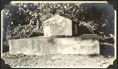 Gravestone of Robert Louis Stevenson and his wife Fanny, Mount Vaea, Samoa, 1929 / C.M. Yonge