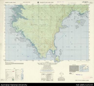 Papua New Guinea, Admiralty Islands, Point Stone NW, Series: AMS T893, Sheet 3550 III NW, 1:25 000, 1958