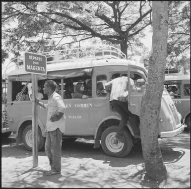 Passengers in tour bus, Noumea, New Caledonia, 1967 / Michael Terry