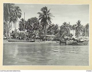 LABU, NEW GUINEA. 1944-10-03. THE WORKSHOP AREA OF THE 1ST WATERCRAFT WORKSHOPS