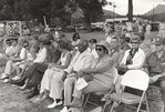 Howard Jenkins, Jr. and Mrs. Jenkins in front row of review at Schofield Barracks, Hawaii, 1975 August 8