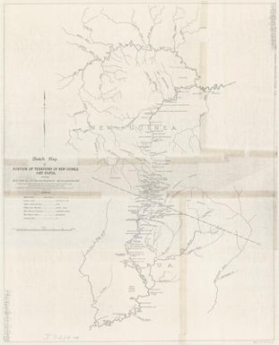 Sketch map of portion of territory of New Guinea and Papua showing route taken by J.A. Thurston expedition - April to September, 1947
