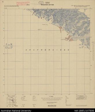 Indonesia, Dutch New Guinea, Bloemen-Rivier, Provisional, 1943, 1:250 000