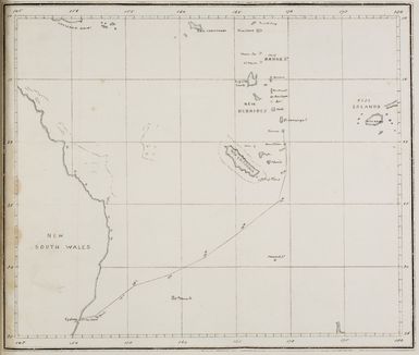 Map of New South Wales and the Pacific Islands