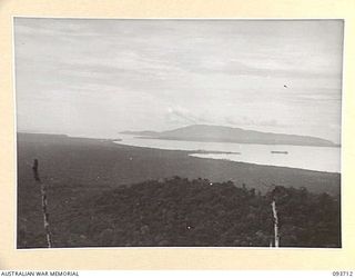 WEWAK AREA, NEW GUINEA, 1945-06-28. THE VIEW FROM MOUNT SHIBURANGU LOOKING NORTH. MOUNT SHIBURANGU IS THE HIGHEST POINT IN THIS SECTOR OF THE PRINCE ALEXANDER RANGES AND FROM IT CAN BE SEEN A ..