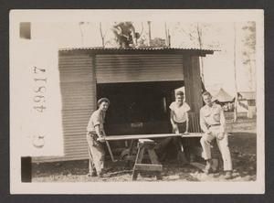 [Men in Front of Shed, #2]