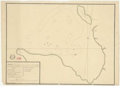 ["Plan du Port St. Loüis dans l'isle de Gouaham capitale des Isles Mariannes... / Levé par Mr. du Clesmeur"]