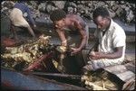 Getting fish for wa'i--bush people come to the sea to get fish for the upcoming marriage feast