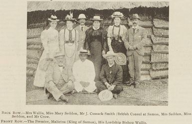 Richard Seddon with Samoan King Malietoa Laupepa and others in Samoa