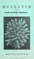 Bulletin de la Société des Études Océaniennes numéro 175