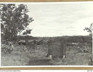 PORT MORESBY, NEW GUINEA. 1943-12-07. RADAR TRAILERS STORED IN THE OPEN AT NO. 3 SUB DEPOT, 10TH AUSTRALIAN ADVANCED ORDNANCE DEPOT