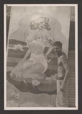 [Man with Pin-Up Painting, #5]