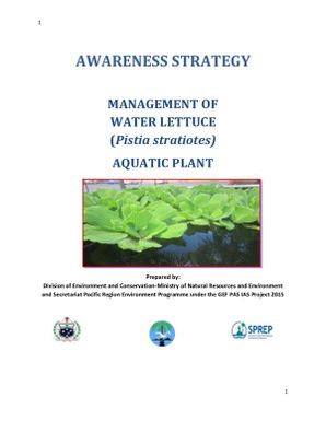 Awareness Strategy - Management of Water Lettuce (Pistia stratiotes) Aquatic plant