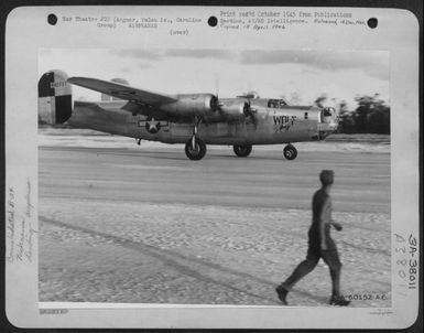 'Wolf', The Second 7Th Aaf Liberator To Land At Anguar Island, Palau Islands, Caroline Group. (U.S. Air Force Number A60152AC)