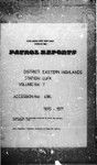 Patrol Reports. Eastern Highlands District, Lufa, 1970 - 1971