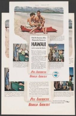 Only Pan American offers Sleeperette Service to Hawaii