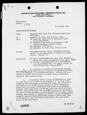 COMTASK-GROUP 32.2 - Comments on PENNSYLVANIA rep of the bombardment of Peleliu and Angaur Islands, Palau Islands, 9/12-17/44