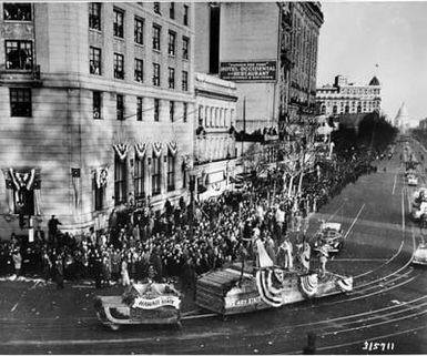 Territory of Hawaii float in the 1949 inaugural parade