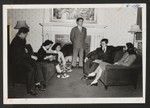 When the photographer stopped on short notice at Swarthmore College, Swarthmore, Pennsylvania, only six of the ten Japanese American students