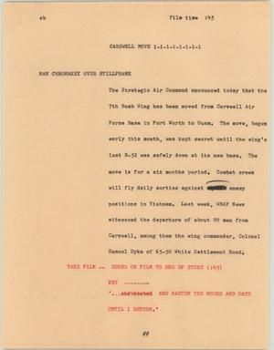 [News Script: Carswell Move]