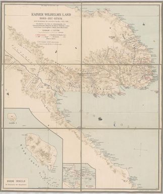 Kaiser Wilhelms Land Nord-Ost-Küste / unter Benutzung der neuesten Quellen: März 1910 bearbeitet von den ev. Missionaren der Neuendettelsauer Mission in Kaiser Wilhelms Land ; gezeichnet von Stephan Lehner, luth. Missionar