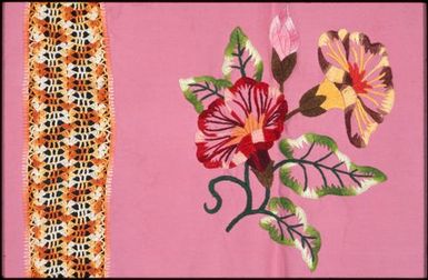 Tivaevae tuitui tataura (mixed flowers pattern), by Vereara Maeva (detail)