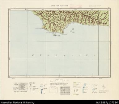 Indonesia, Western New Guinea, Kaap Van Den Bosch, Series: Nederlands-Nieuw-Guinea, Sheet 17-H, 1957, 1:100 000