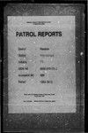 Patrol Reports. Western District, Morehead, 1969 - 1970