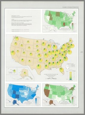 Dependency ratio : 1960 / compiled from U. S. Census of population: 1960, v. I, 1961, table 16, PC(1)-IA, 1961, table 16 and PC(1)-I8, 1961, table 46 -- Number and size of families : 1960 / compiled from U. S. Census of population: 1960, v. I, 1961, table 16, PC(1)-ID, 1963, tables 280 and 282 -- Families with children : 1960 / compiled from U. S. Census of population: 1960, v. I, PC(1)-1C, 1962, table 118 -- Population not in families : 1960 / compiled from U. S. Census of population: 1960, v. I, PC(1)-1C, 1962, table 105 and PC(1)-1D, 1963, table 280.