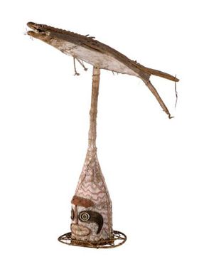 Eharo, dance mask and fish totem