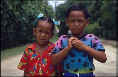 Portrait of two children, Mauke