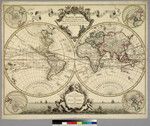 Mappe-Monde Dresée sur les Observations de Mrs. de l'Academie Royale des Sciences et quelques autres et sur les memoires les plus recens. Par M. de L'Isle