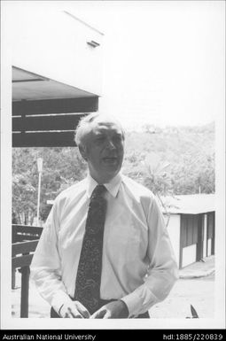 Professor Anthony Low at the withdrawal of New Guinea Research Unit
