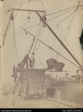 Unloading coal, Lautoka wharf