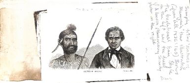 Photo of 'Natives of Mangaia: A London Missionary Society Pastor and a Mangaian native'