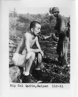 Colonel surrendering - Saipan
