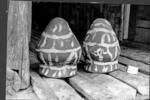 Painting pots before firing