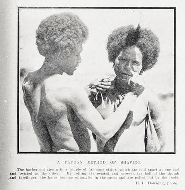 A Papuan method of shaving