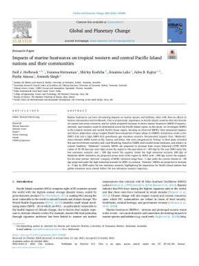 Impacts of Marine Heatwaves on Tropical Western and Central Pacific Island Nations and their Communities