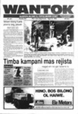 Wantok Niuspepa--Issue No. 0947 (August 27, 1992)